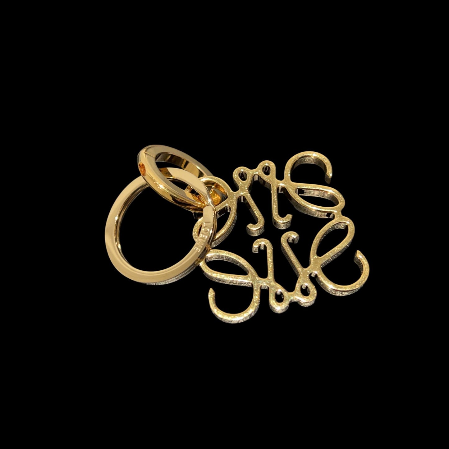 LOEWE Anagram Keychain, gold