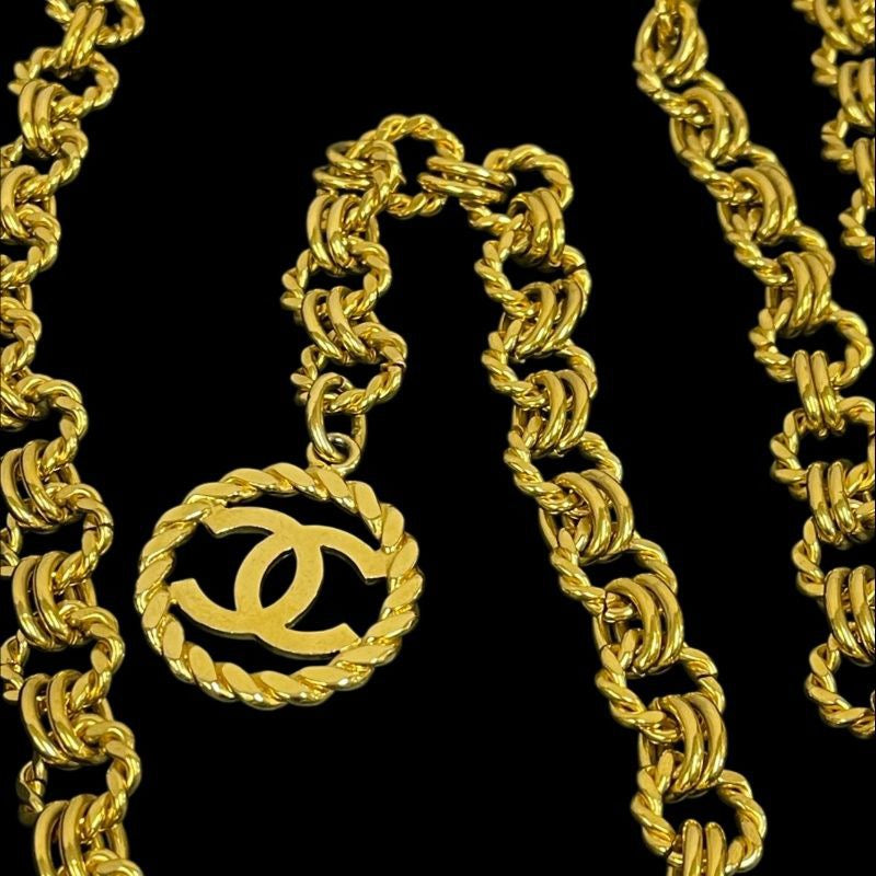 CHANEL Coco Mark Chain Belt, Gold-Plated Alloy, Sweater Chain, Waist Chain, Necklace