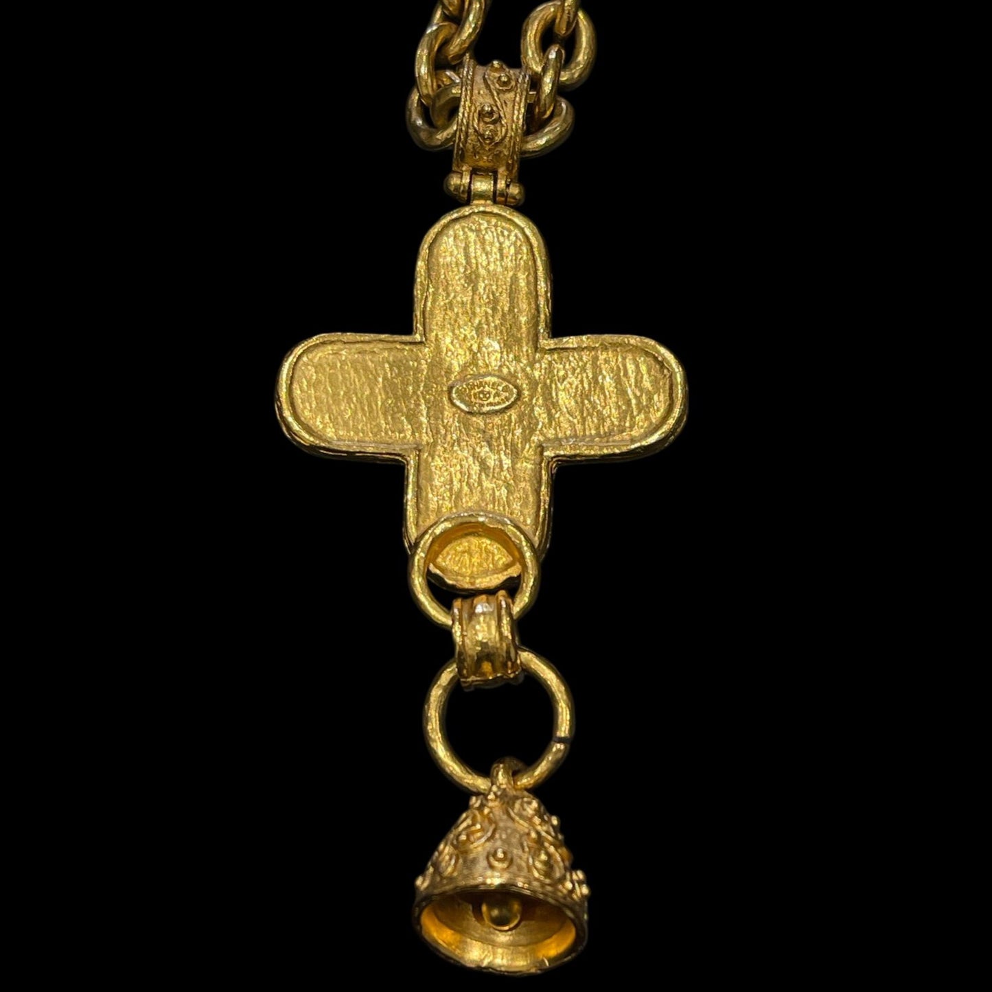 CHANEL Coco Mark Necklace, Gold-Plated Alloy, Necklace, Sweater Chain