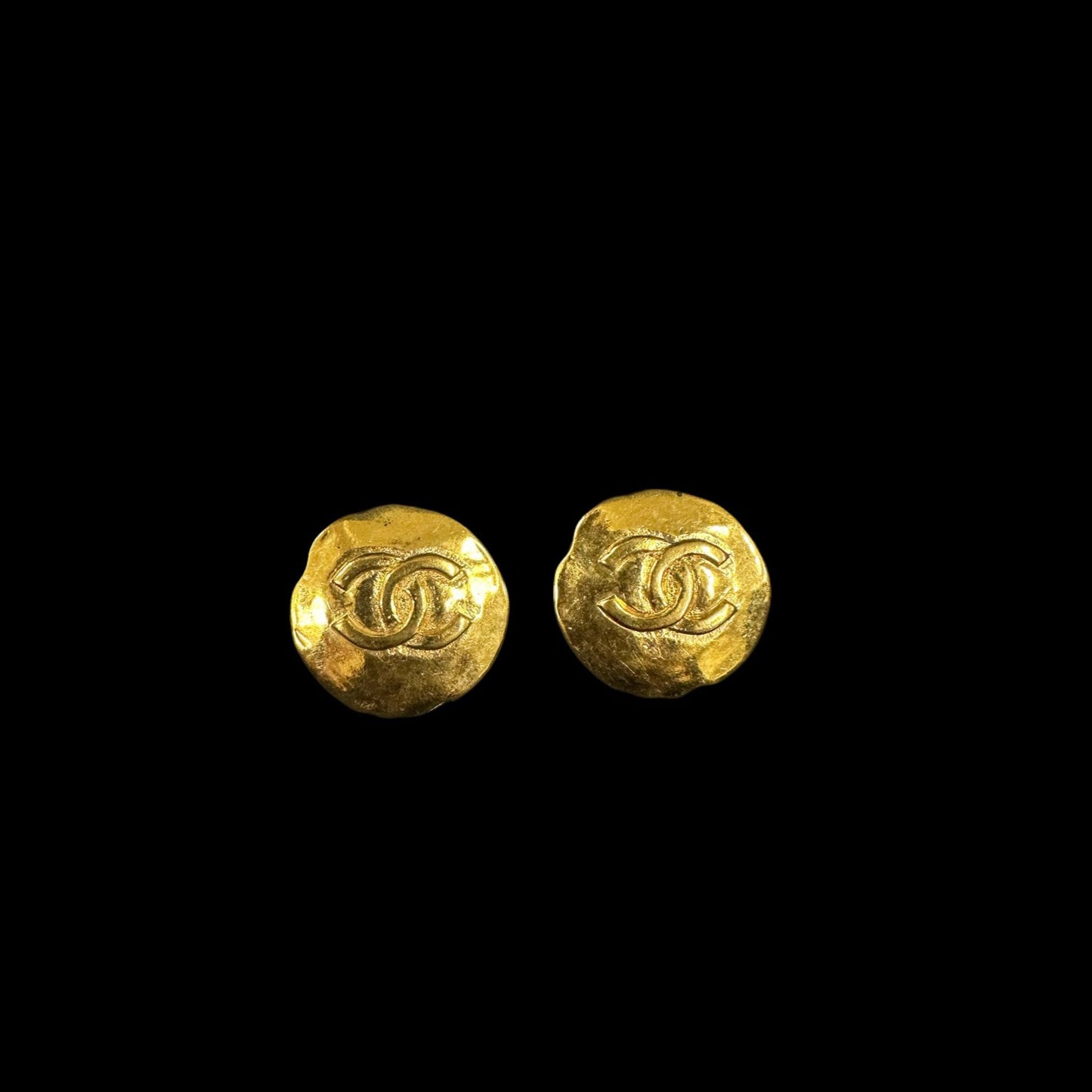 CHANEL Earrings, Gold Hardware, Gold Tone, Alloy, Clip-On