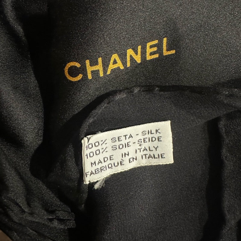 CHANEL Scarf, Black Tone, Stain, Chanel Scarf