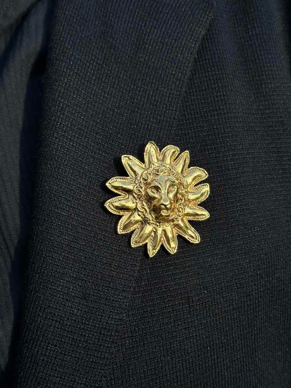 CHANEL Coco Mark Brooch, Gold Hardware, with Box