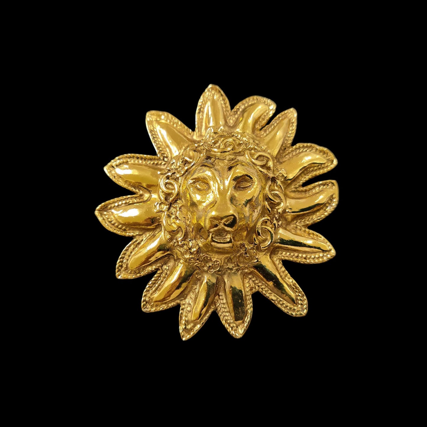 CHANEL Coco Mark Brooch, Gold Hardware, with Box
