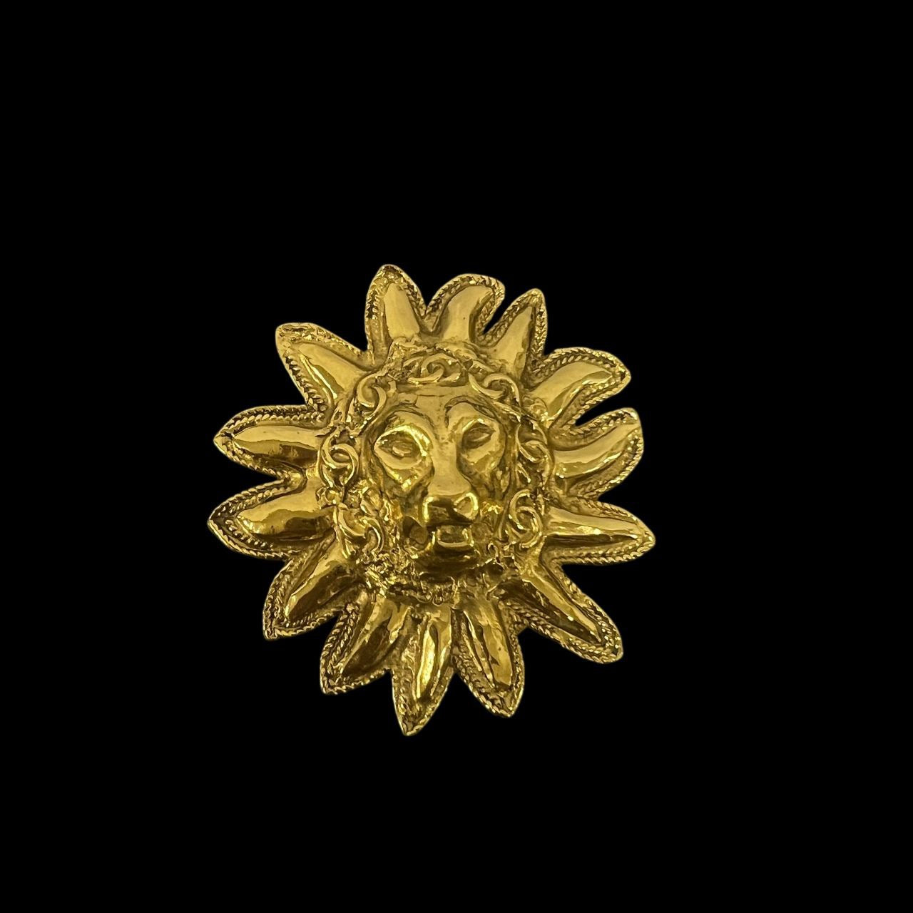 CHANEL Coco Mark Brooch, Gold Hardware, with Box