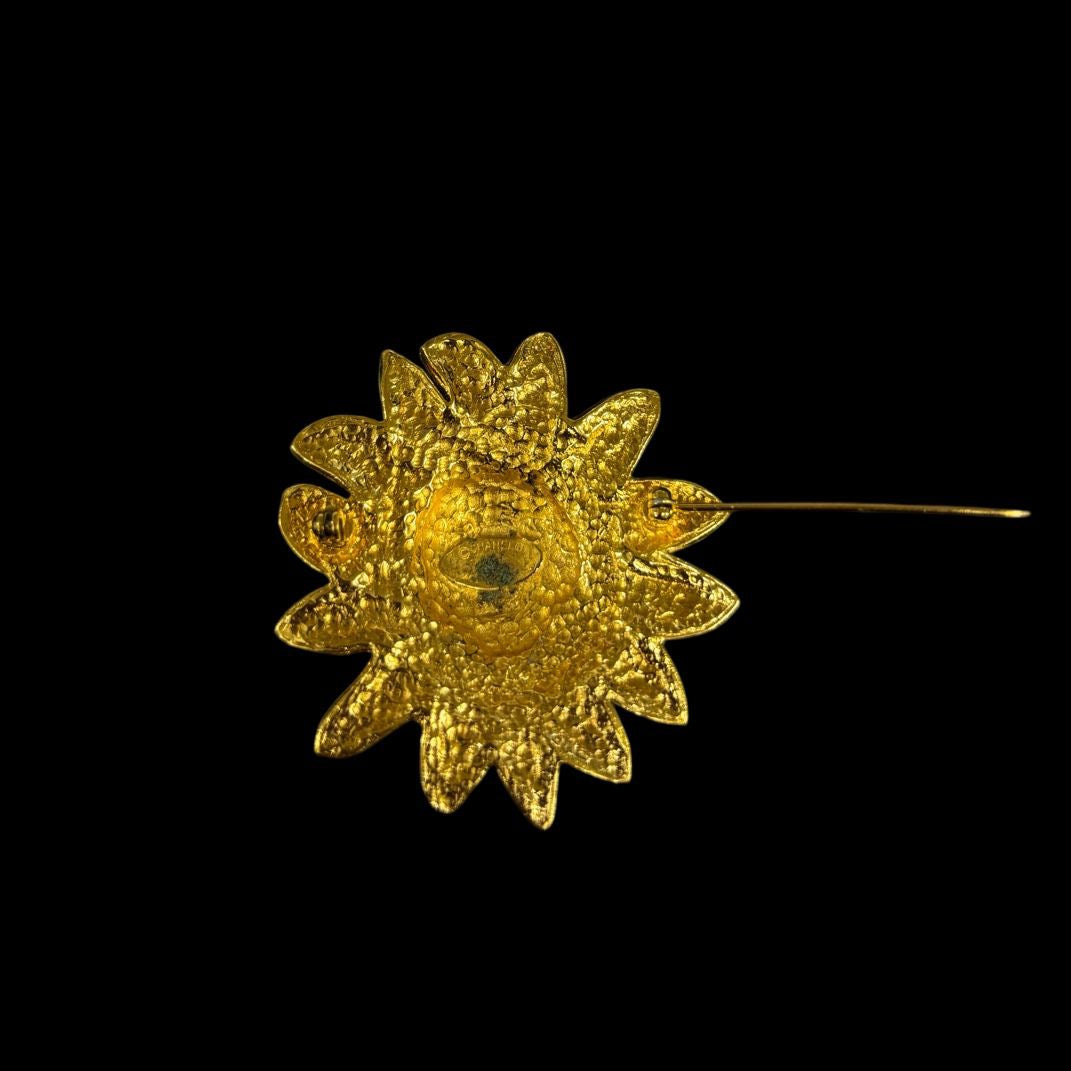 CHANEL Coco Mark Brooch, Gold Hardware, with Box
