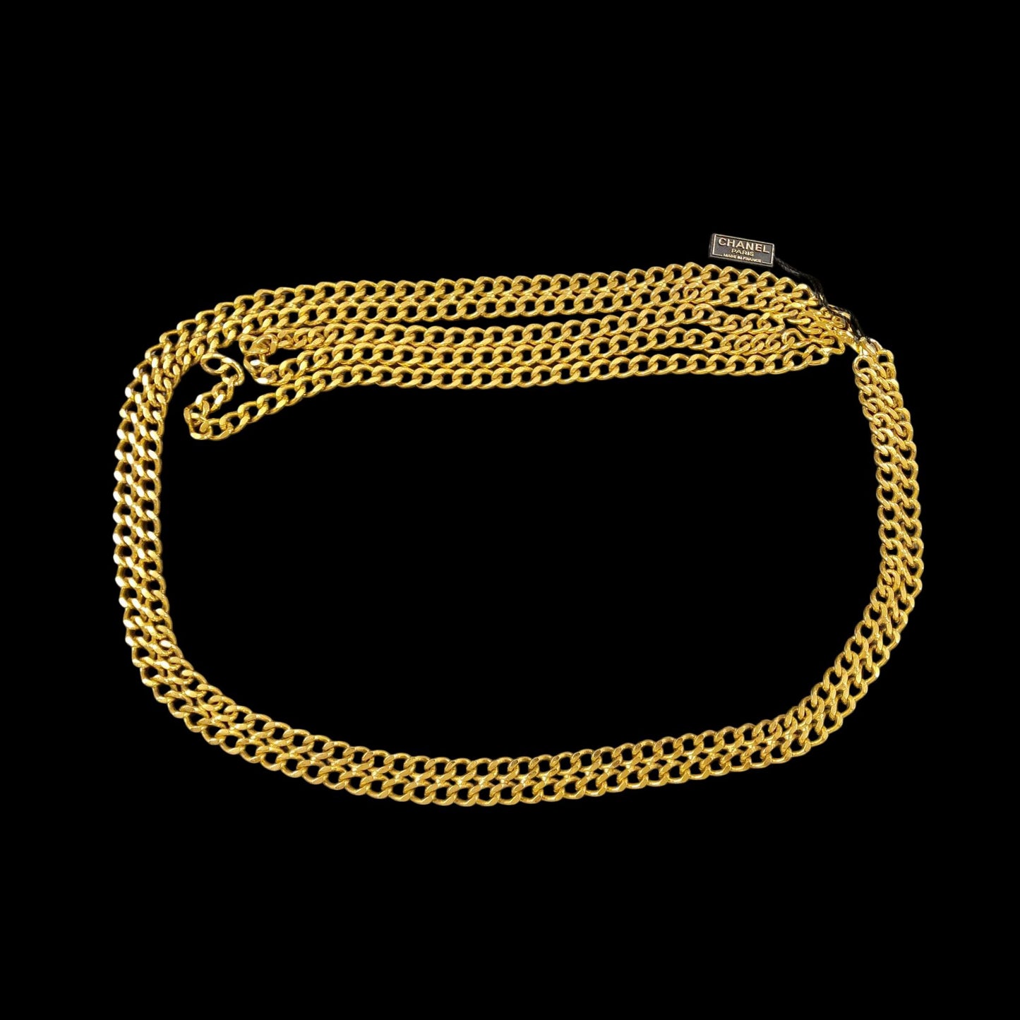 CHANEL Chain Belt, Gold Plated, with Box, Alloy, Waist Chain, Sweater Chain, Necklace
