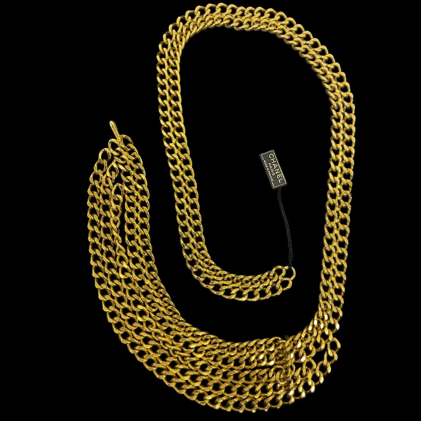 CHANEL Chain Belt, Gold Plated, with Box, Alloy, Waist Chain, Sweater Chain, Necklace