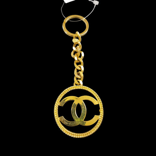 CHANEL Gold Plated Key Holder, Alloy, Key Chain, Bag Charm