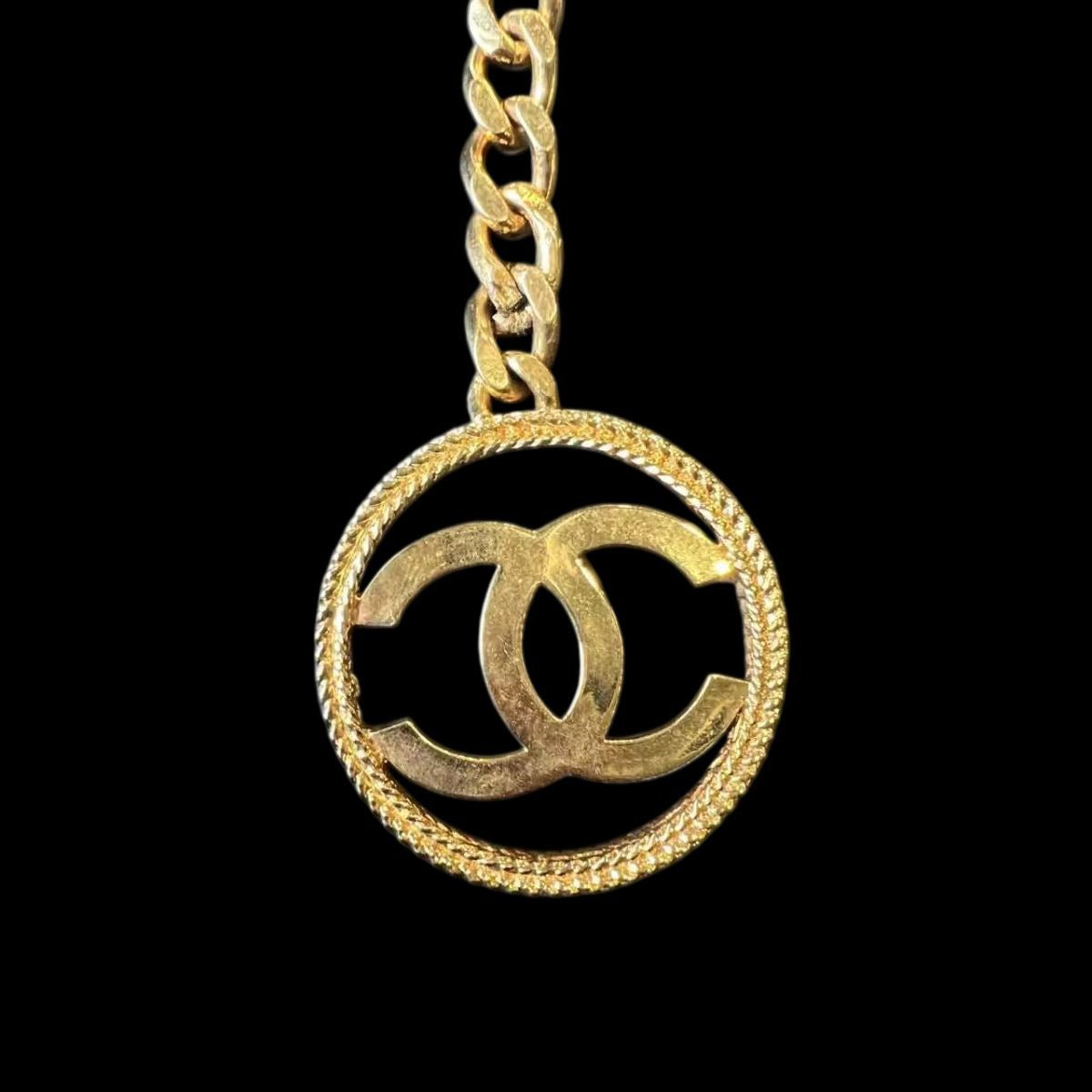 CHANEL Gold Plated Key Holder, Alloy, Key Chain, Bag Charm