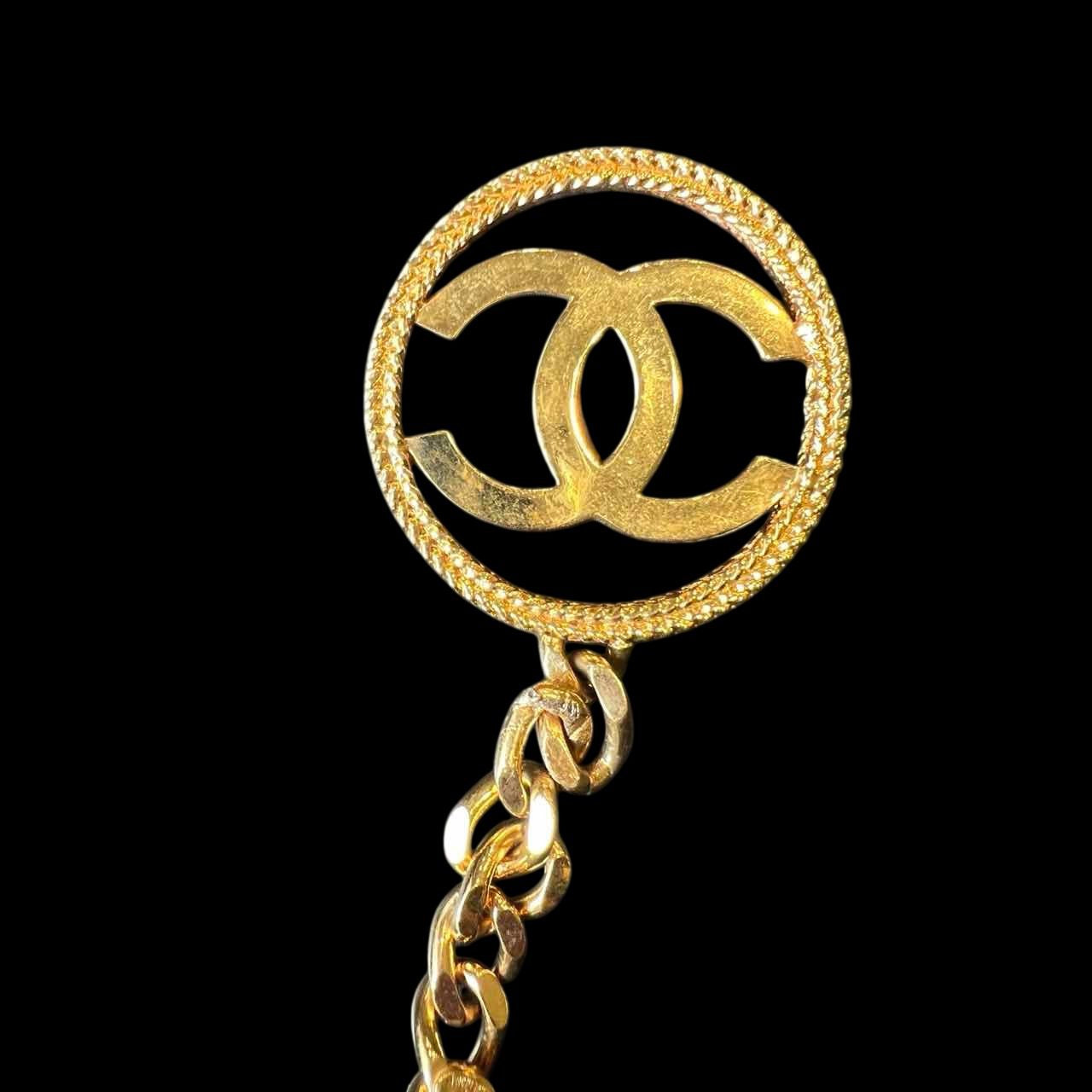 CHANEL Gold Plated Key Holder, Alloy, Key Chain, Bag Charm