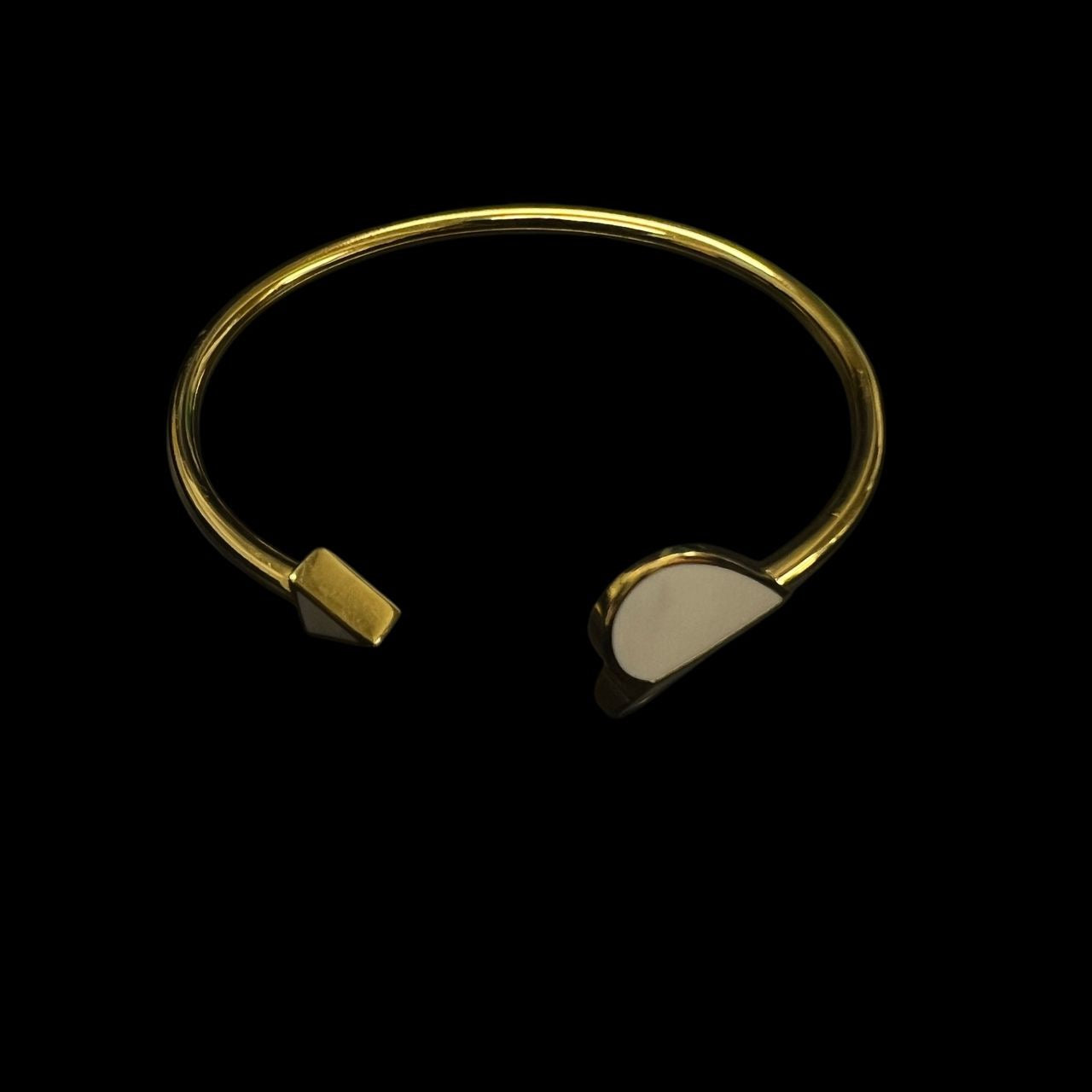 Kate Spade gold-plated bangle, white heart