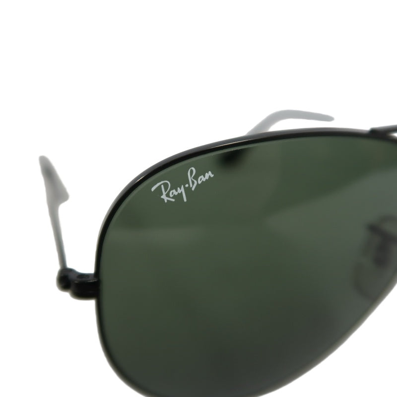 RAY-BAN Aviator Sunglasses Eyewear Black Metal Frame Green Lens Teardrop Classic Model
