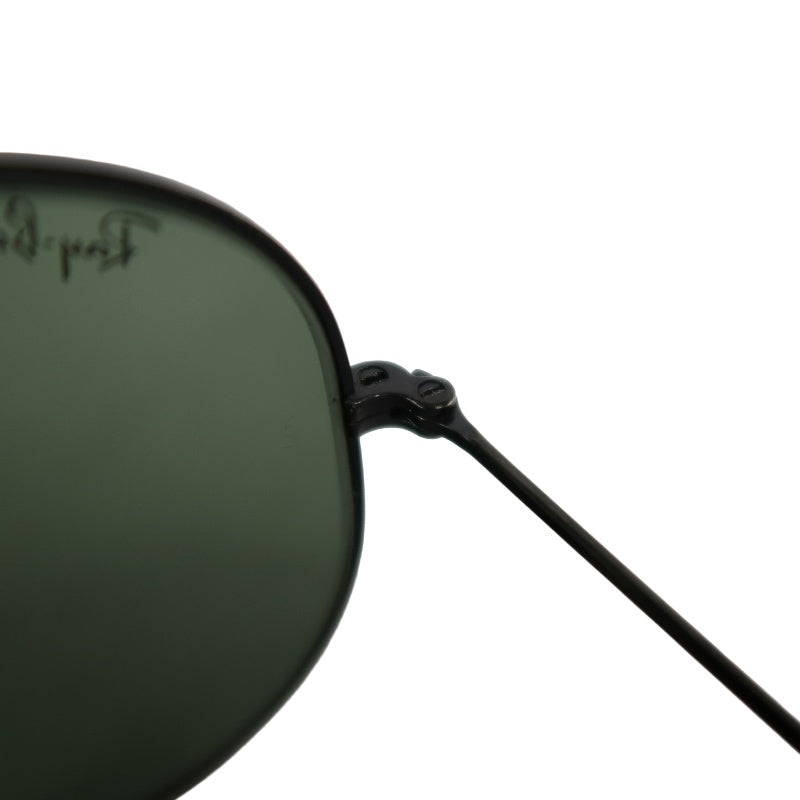 RAY-BAN Aviator Sunglasses Eyewear Black Metal Frame Green Lens Teardrop Classic Model