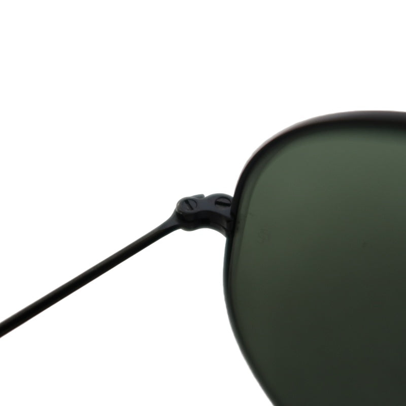 RAY-BAN Aviator Sunglasses Eyewear Black Metal Frame Green Lens Teardrop Classic Model