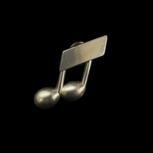 Saint Laurent (YSL) music note design brooch, silver-plated