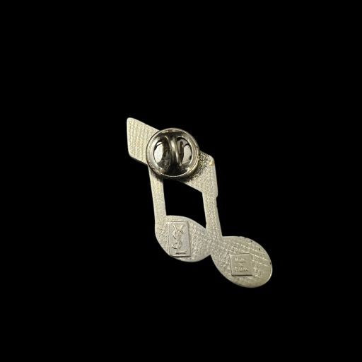 Saint Laurent (YSL) music note design brooch, silver-plated