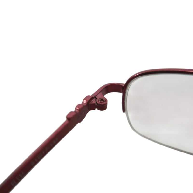 GIORGIO ARMANI Eyeglasses Eyewear Red Metal Frame Half-rim Clear Lens Business Casual