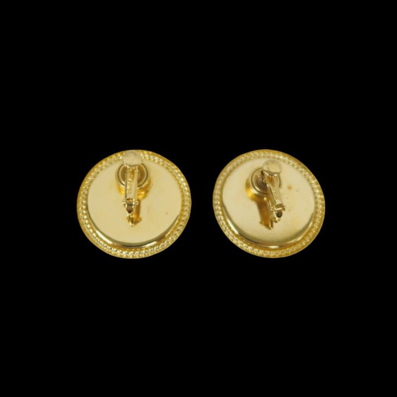 Napier gold-plated blue stone alloy clip-on earrings