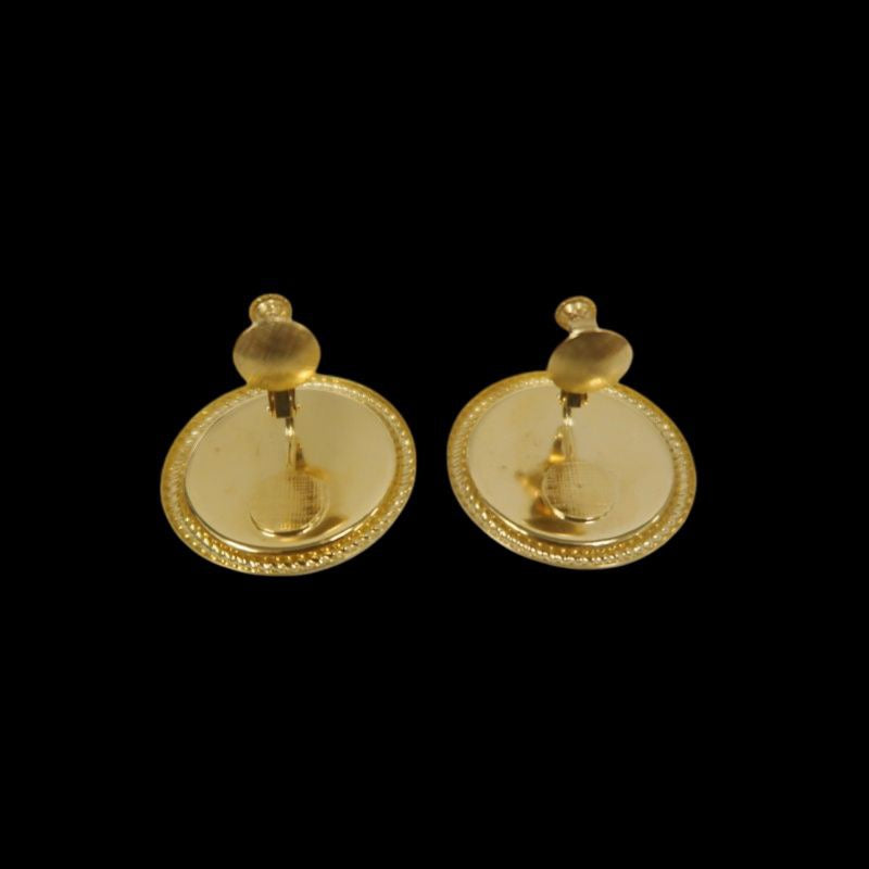 Napier gold-plated blue stone alloy clip-on earrings