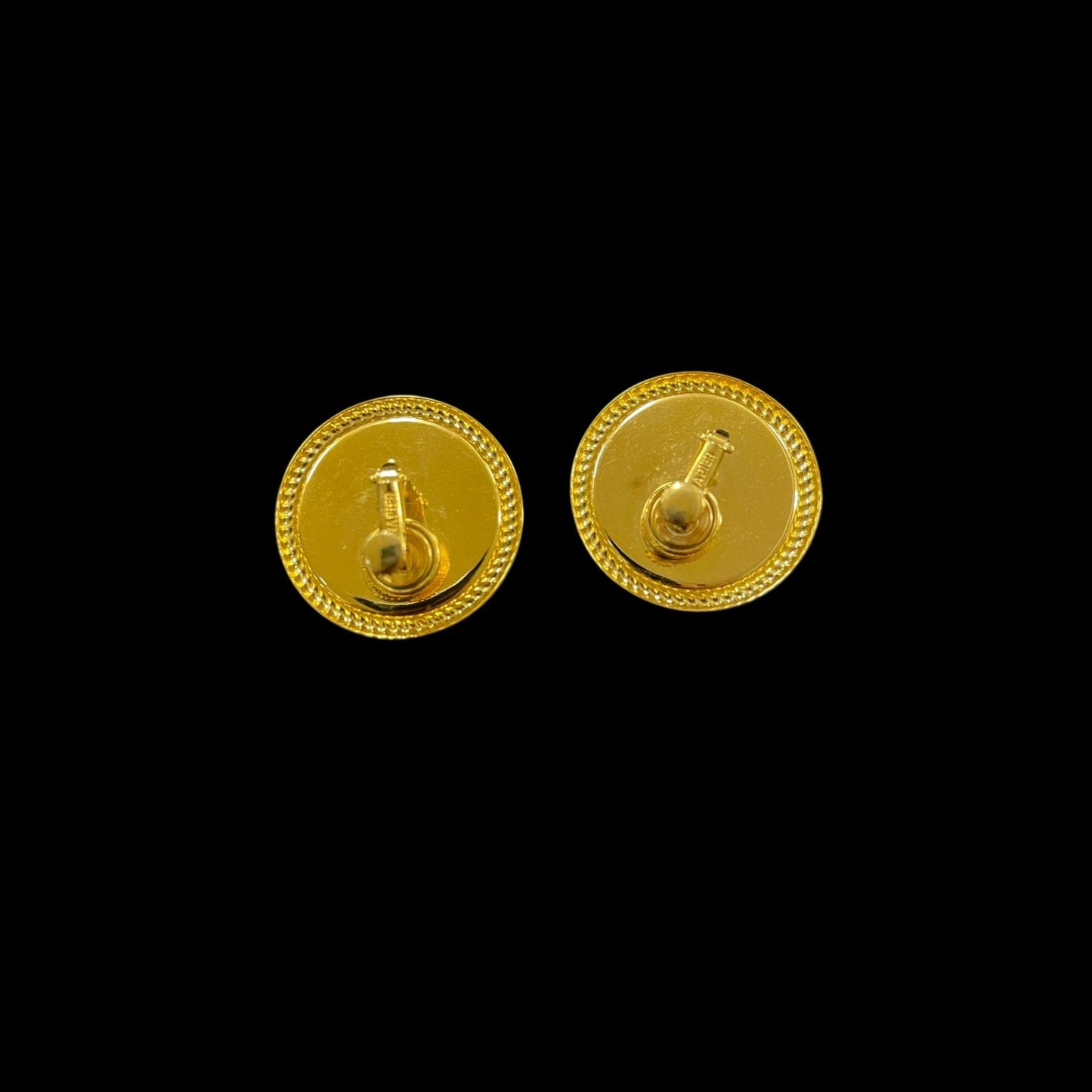Napier gold-plated blue stone alloy clip-on earrings