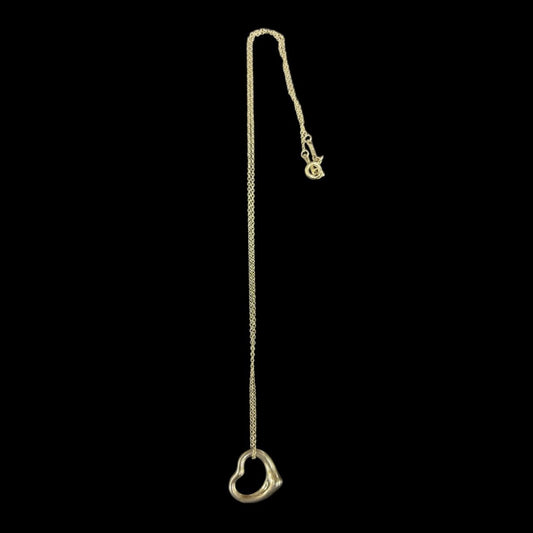 Tiffany & Co. 925 sterling silver Open Heart necklace, small size, with box and dust bag