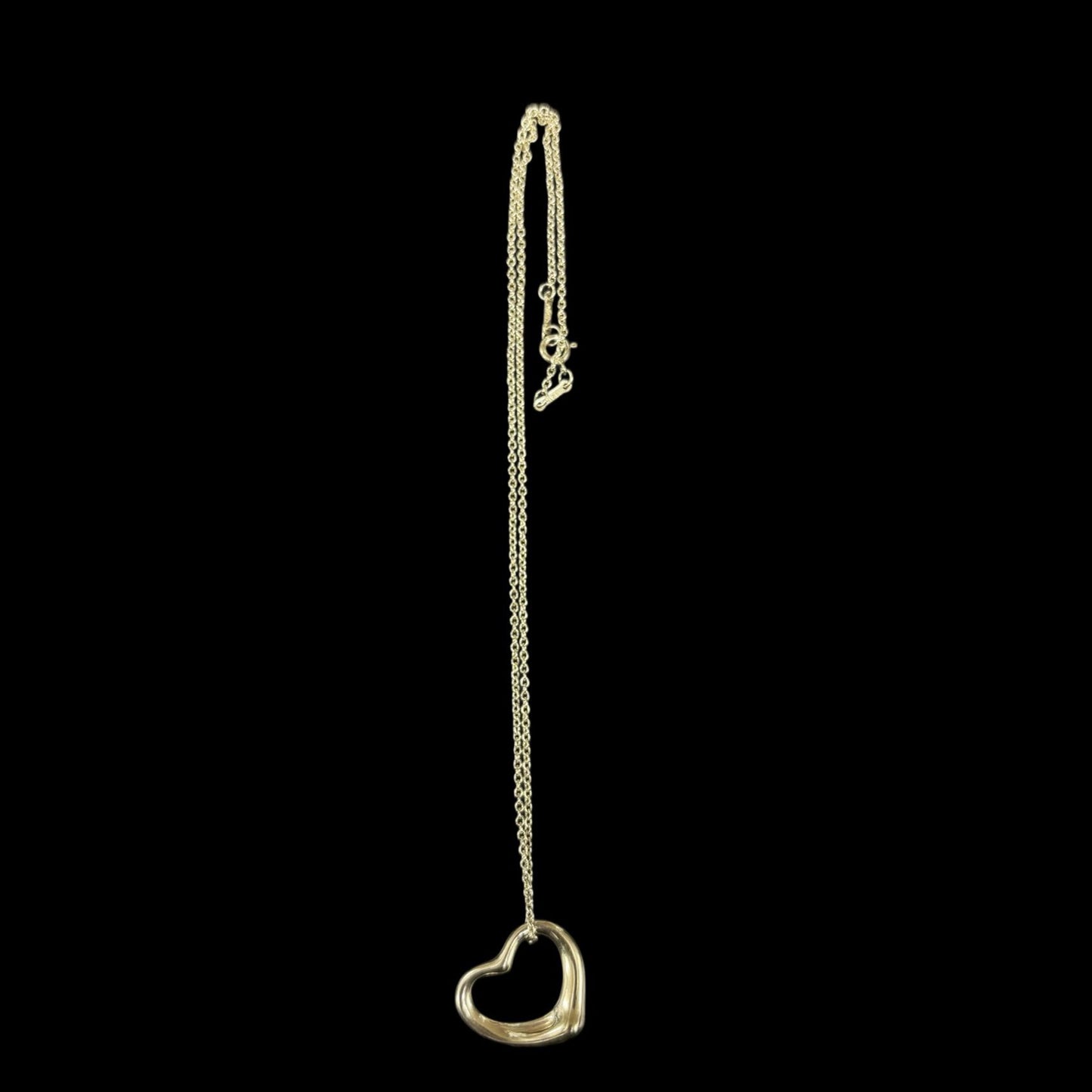 Tiffany & Co. 925 sterling silver Open Heart necklace, with box and dust bag