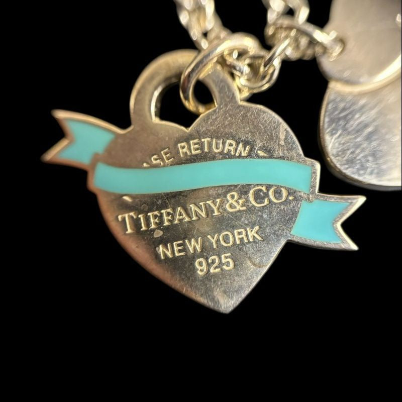 Tiffany & Co. 925 sterling silver blue heart necklace