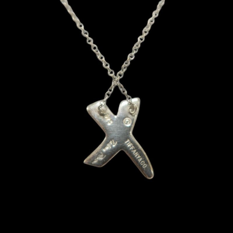 Tiffany & Co. 925 sterling silver Kiss necklace, with box and dust bag