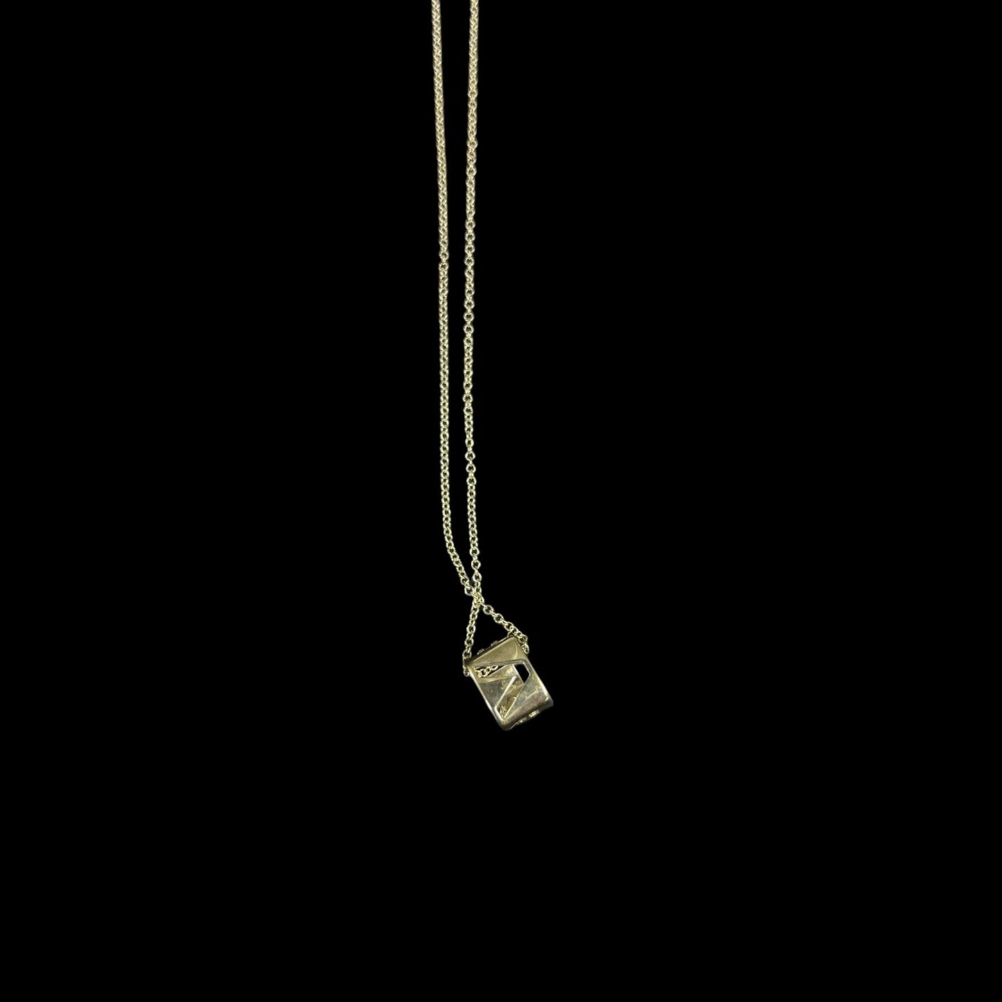 Tiffany & Co. 925 sterling silver Love Cube necklace, with box and dust bag