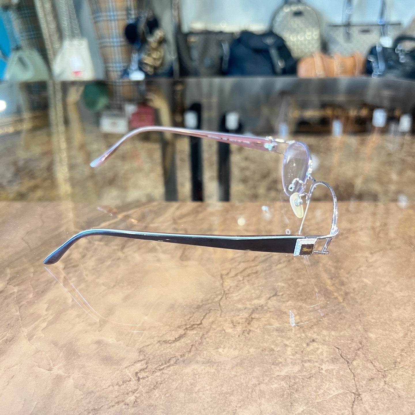 Gucci eyeglasses, brown, resin frame, with case