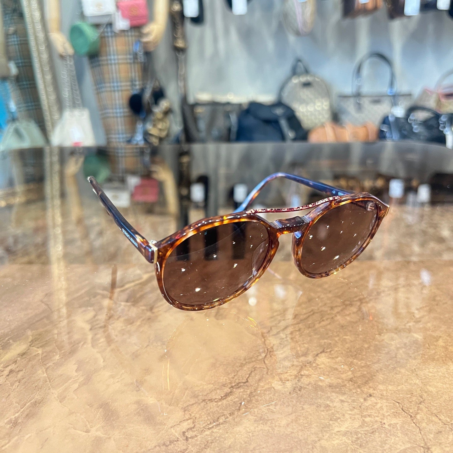 Armani sunglasses, brown, resin lens