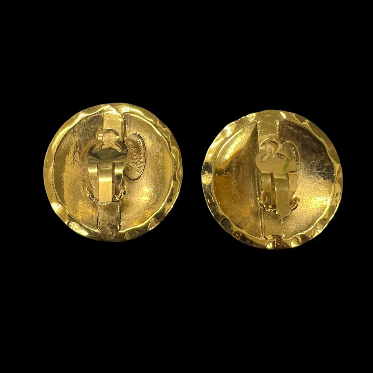 CHANEL earrings, gold-plated, alloy, clip-on, with box