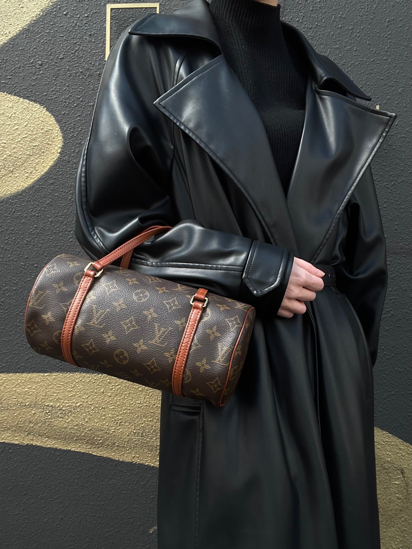 LOUIS VUITTON Papillon 26 Monogram Handbag Brown LV Monogram PVC Papillon 26 Handbag