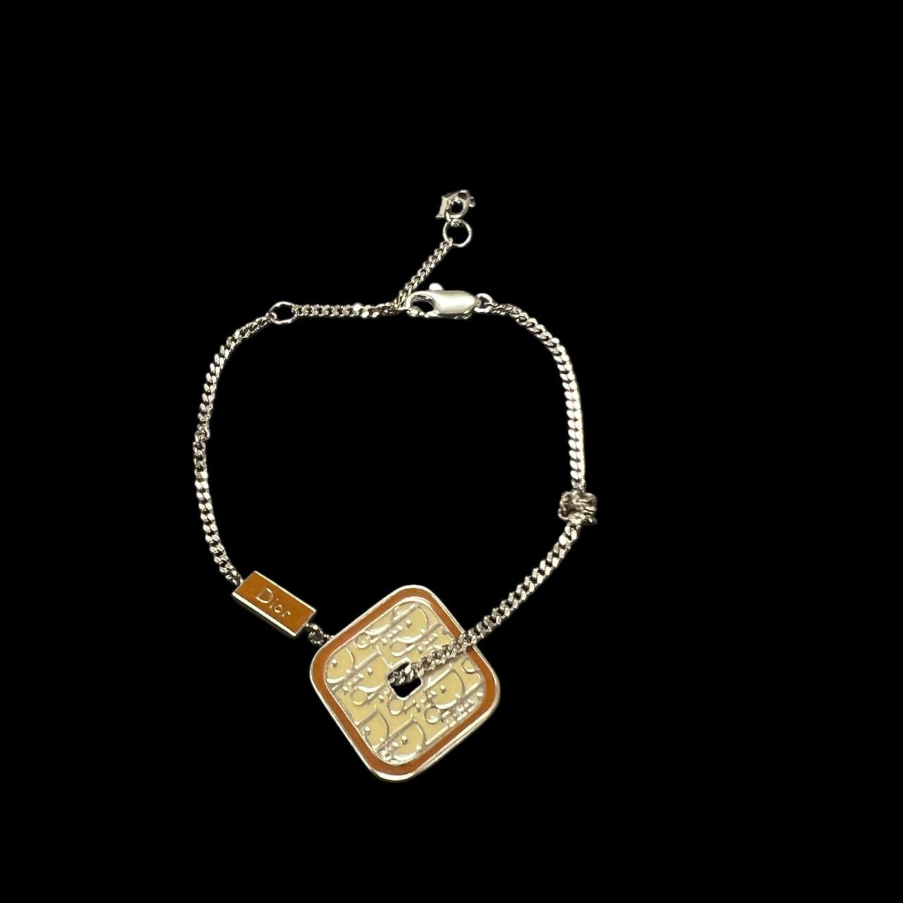 DIOR silver-plated bracelet, with box and dust bag