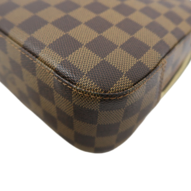 LOUIS VUITTON N48021 Damier Ebene Brown Spontini Handbag with Shoulder Strap