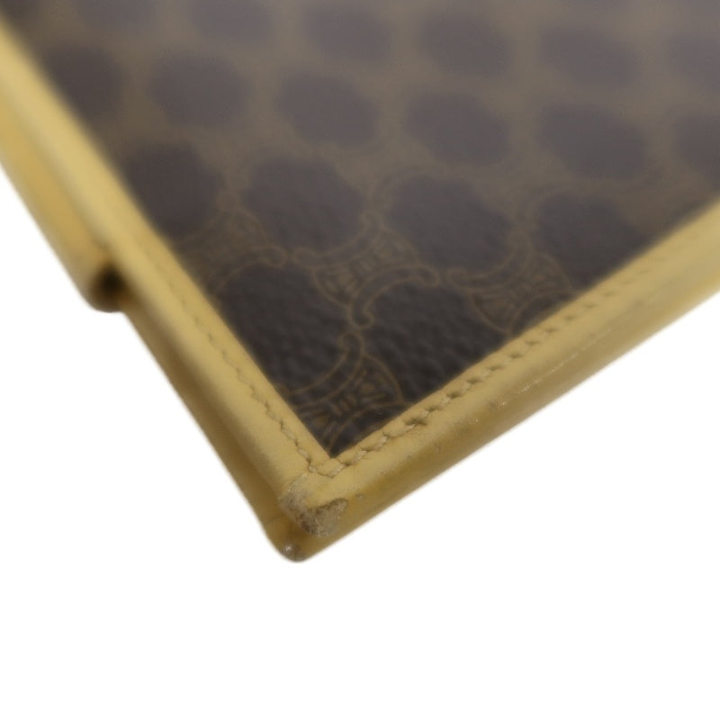 CELINE Macadam Brown Monogram PVC Short Wallet