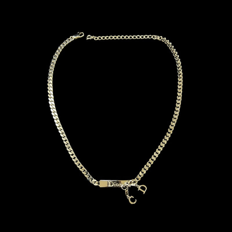 DIOR Silver-Finish Metal Necklace