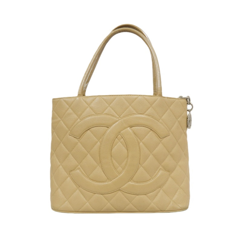 CHANEL Reissue Tote Bag, Beige Caviar Leather, Gold Hardware, with Authenticity Card