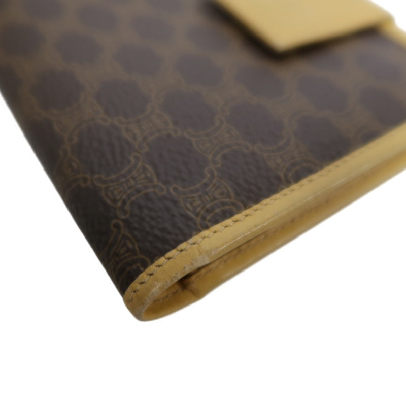 CELINE Macadam Brown Monogram PVC Short Wallet