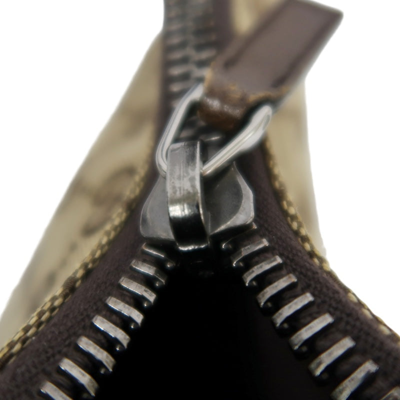 GUCCI GG Canvas Shoulder Bag, Brown with Silver Hardware, GG Monogram Canvas