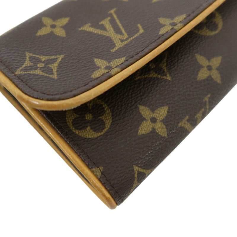 LOUIS VUITTON Monogram Pochette Twin Shoulder Bag, PVC, Envelope Style, Crossbody/Shoulder Bag & Waist Bag