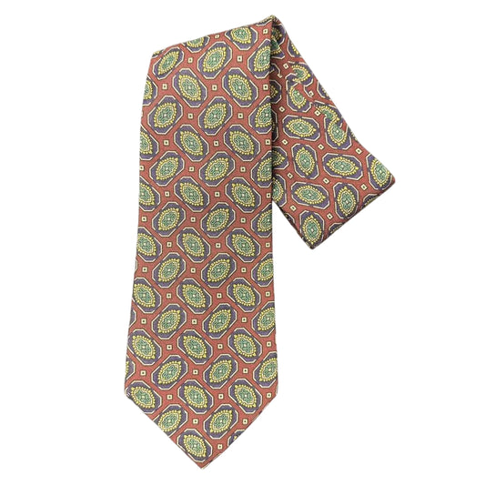 CHANEL red vintage pattern tie
