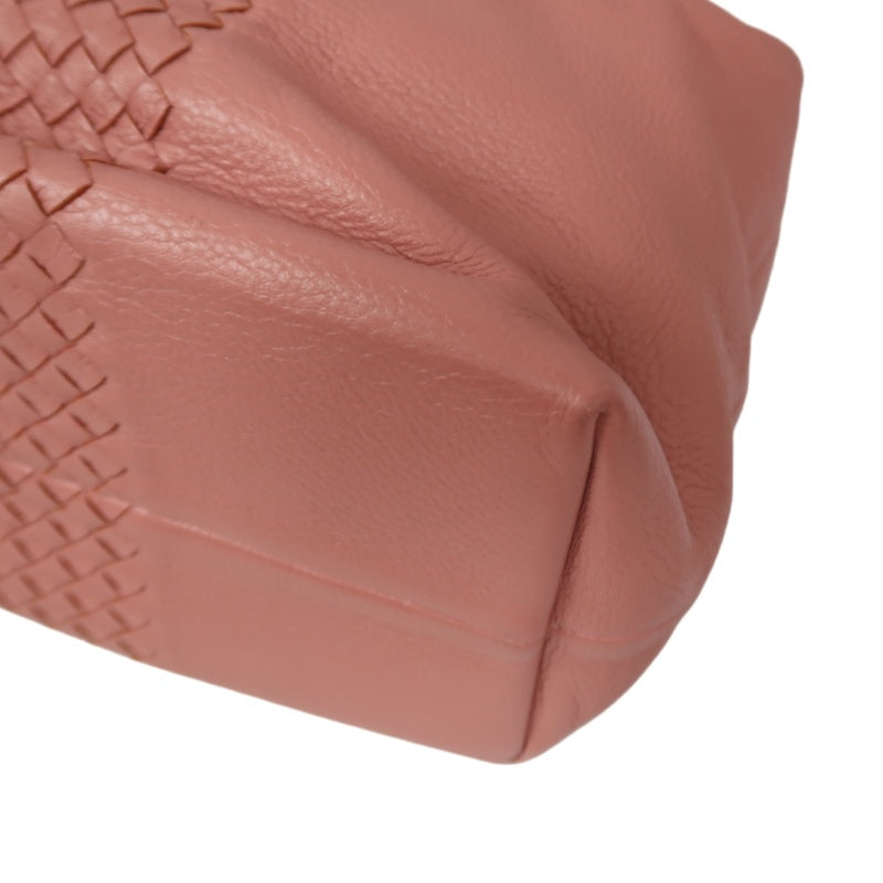 BOTTEGA VENETA Intrecciato Leather Handbag in Dusty Pink