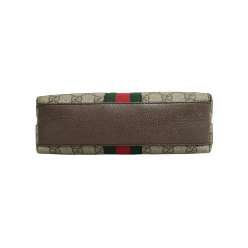 GUCCI Ophidia GG Supreme Canvas Shoulder Bag With Web Beige PVC