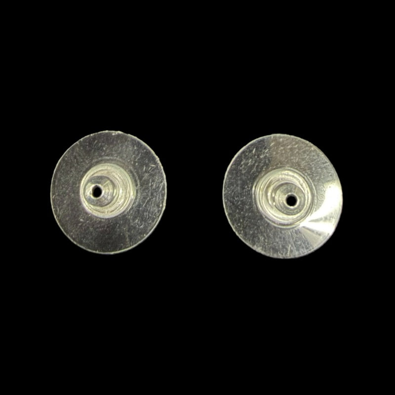 CHANEL Coco Mark Heart Rhinestone Earrings Accessory 04A Silver Crystal Heart Charm Hoop Pair Stamp