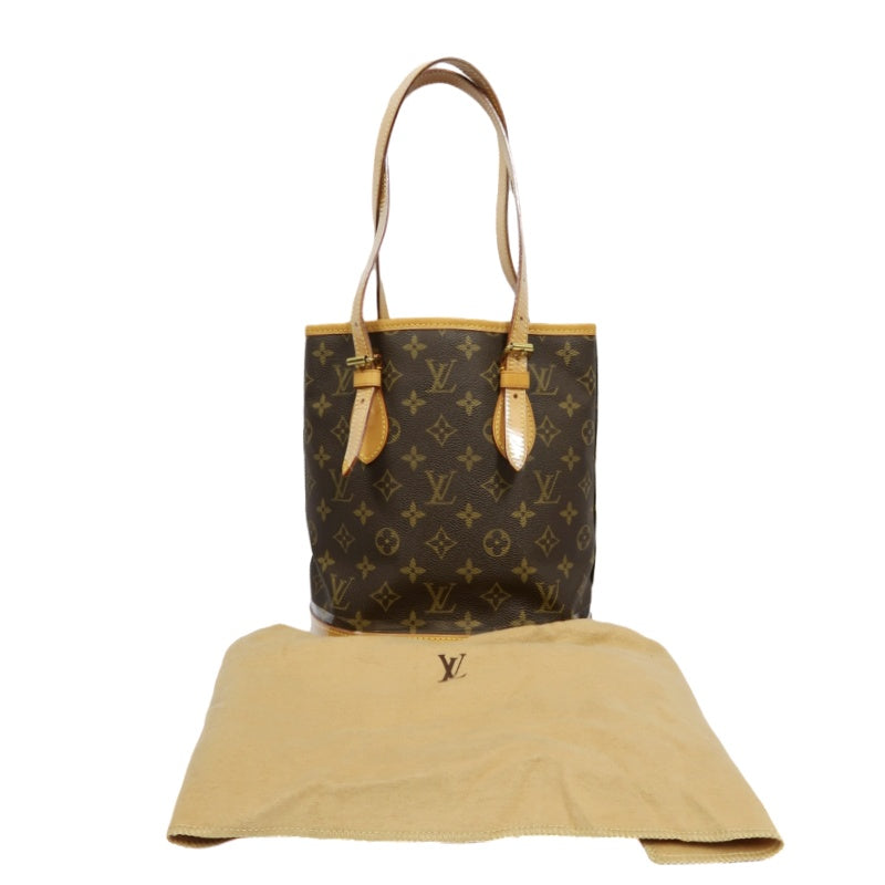 LOUIS VUITTON Monogram Brown Bucket Shoulder Bag with Pouch & Dust Bag
