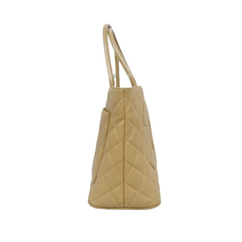 CHANEL Reissue Tote Bag, Beige Caviar Leather, Gold Hardware, with Authenticity Card