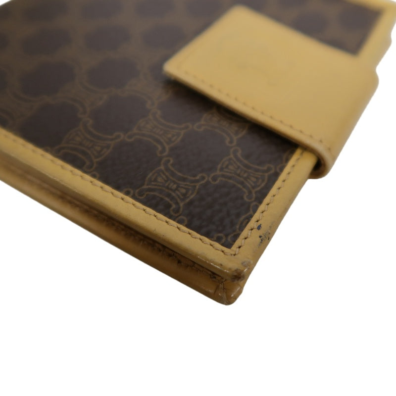 CELINE Macadam Brown Monogram PVC Short Wallet