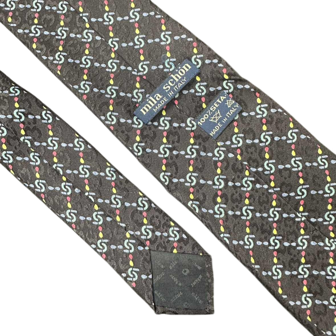 MILA SCHON  tie, navy, with tag