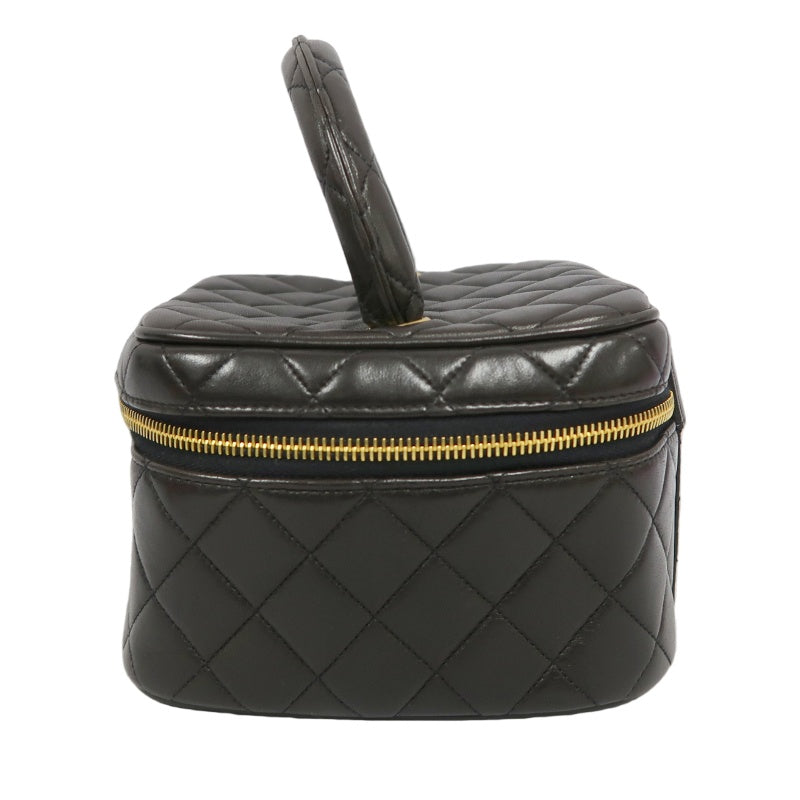 Chanel Black Lambskin Vanity Case Pouch, with Dust Bag & Guarantee Card
